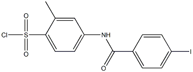 4-[(4-iodobenzene)amido]-2-methylbenzene-1-sulfonyl chloride 结构式