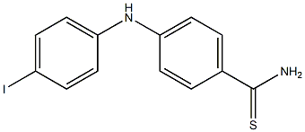 4-[(4-iodophenyl)amino]benzene-1-carbothioamide Structure