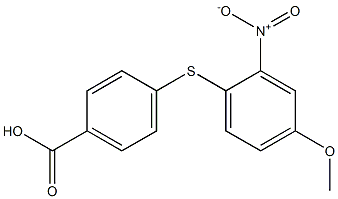 4-[(4-methoxy-2-nitrophenyl)sulfanyl]benzoic acid 化学構造式