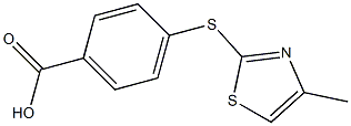 4-[(4-methyl-1,3-thiazol-2-yl)sulfanyl]benzoic acid Structure