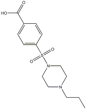 4-[(4-propylpiperazine-1-)sulfonyl]benzoic acid 结构式