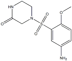 4-[(5-amino-2-methoxybenzene)sulfonyl]piperazin-2-one 结构式