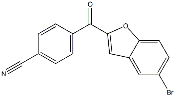 4-[(5-bromo-1-benzofuran-2-yl)carbonyl]benzonitrile,,结构式