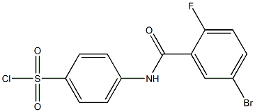 4-[(5-bromo-2-fluorobenzene)amido]benzene-1-sulfonyl chloride,,结构式