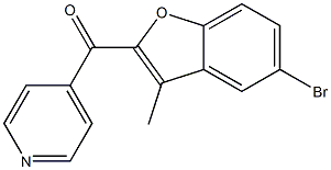 4-[(5-bromo-3-methyl-1-benzofuran-2-yl)carbonyl]pyridine 结构式