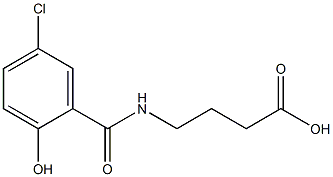 4-[(5-chloro-2-hydroxybenzoyl)amino]butanoic acid,,结构式