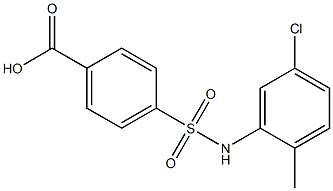 4-[(5-chloro-2-methylphenyl)sulfamoyl]benzoic acid,,结构式