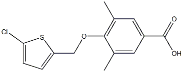 4-[(5-chlorothiophen-2-yl)methoxy]-3,5-dimethylbenzoic acid Structure