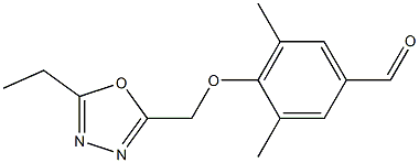 4-[(5-ethyl-1,3,4-oxadiazol-2-yl)methoxy]-3,5-dimethylbenzaldehyde Structure
