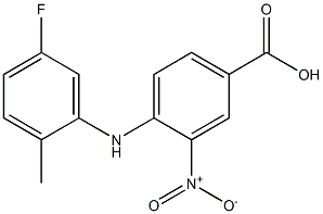 4-[(5-fluoro-2-methylphenyl)amino]-3-nitrobenzoic acid,,结构式