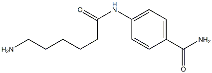 4-[(6-aminohexanoyl)amino]benzamide Structure