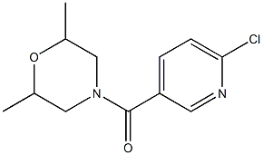4-[(6-chloropyridin-3-yl)carbonyl]-2,6-dimethylmorpholine Structure