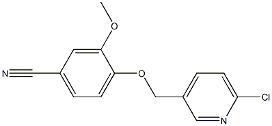 4-[(6-chloropyridin-3-yl)methoxy]-3-methoxybenzonitrile,,结构式