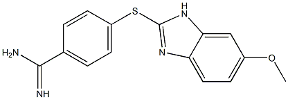 4-[(6-methoxy-1H-1,3-benzodiazol-2-yl)sulfanyl]benzene-1-carboximidamide