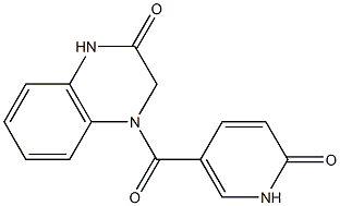 4-[(6-oxo-1,6-dihydropyridin-3-yl)carbonyl]-1,2,3,4-tetrahydroquinoxalin-2-one 化学構造式