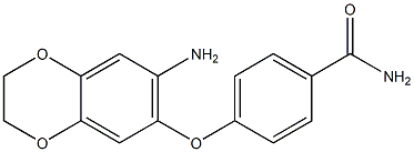 4-[(7-amino-2,3-dihydro-1,4-benzodioxin-6-yl)oxy]benzamide 结构式