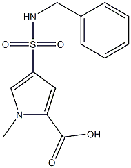 4-[(benzylamino)sulfonyl]-1-methyl-1H-pyrrole-2-carboxylic acid,,结构式