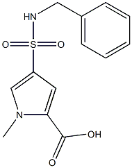 4-[(benzylamino)sulfonyl]-1-methyl-1H-pyrrole-2-carboxylic acid 化学構造式