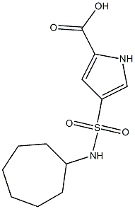 4-[(cycloheptylamino)sulfonyl]-1H-pyrrole-2-carboxylic acid Structure