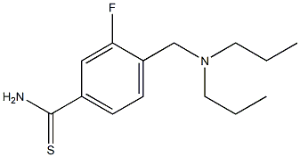 4-[(dipropylamino)methyl]-3-fluorobenzene-1-carbothioamide 化学構造式
