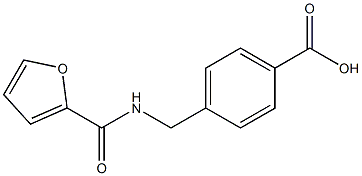 4-[(furan-2-ylformamido)methyl]benzoic acid,,结构式