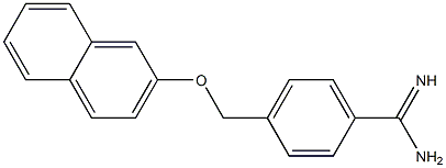 4-[(naphthalen-2-yloxy)methyl]benzene-1-carboximidamide 结构式