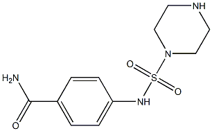 4-[(piperazine-1-sulfonyl)amino]benzamide 化学構造式