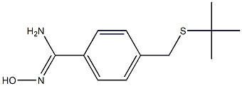4-[(tert-butylsulfanyl)methyl]-N'-hydroxybenzene-1-carboximidamide 化学構造式