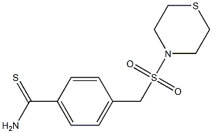 4-[(thiomorpholine-4-sulfonyl)methyl]benzene-1-carbothioamide Struktur