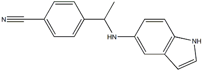 4-[1-(1H-indol-5-ylamino)ethyl]benzonitrile,,结构式