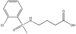 4-[1-(2-chlorophenyl)acetamido]butanoic acid,,结构式