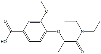 4-[1-(diethylcarbamoyl)ethoxy]-3-methoxybenzoic acid Structure
