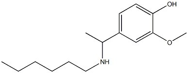 4-[1-(hexylamino)ethyl]-2-methoxyphenol,,结构式