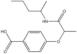 4-[1-(pentan-2-ylcarbamoyl)ethoxy]benzoic acid Struktur