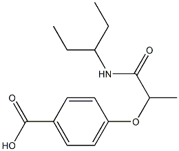 4-[1-(pentan-3-ylcarbamoyl)ethoxy]benzoic acid Structure