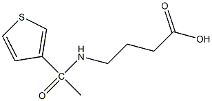 4-[1-(thiophen-3-yl)acetamido]butanoic acid 化学構造式