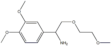 4-[1-amino-2-(2-methoxyethoxy)ethyl]-1,2-dimethoxybenzene Struktur