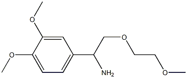 4-[1-amino-2-(2-methoxyethoxy)ethyl]-1,2-dimethoxybenzene,,结构式