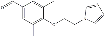 4-[2-(1H-imidazol-1-yl)ethoxy]-3,5-dimethylbenzaldehyde Struktur