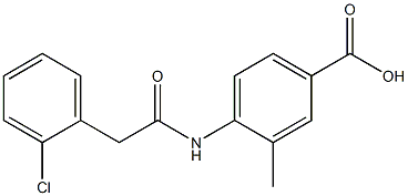 4-[2-(2-chlorophenyl)acetamido]-3-methylbenzoic acid 结构式