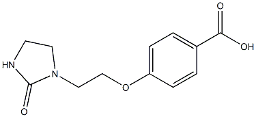 4-[2-(2-oxoimidazolidin-1-yl)ethoxy]benzoic acid 化学構造式