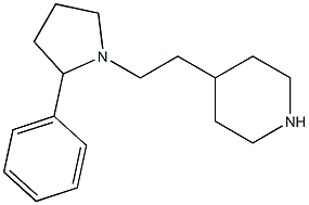 4-[2-(2-phenylpyrrolidin-1-yl)ethyl]piperidine 化学構造式