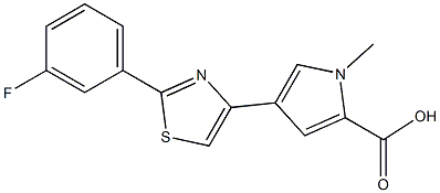  4-[2-(3-fluorophenyl)-1,3-thiazol-4-yl]-1-methyl-1H-pyrrole-2-carboxylic acid