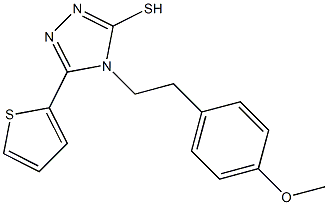 4-[2-(4-methoxyphenyl)ethyl]-5-(thiophen-2-yl)-4H-1,2,4-triazole-3-thiol 化学構造式