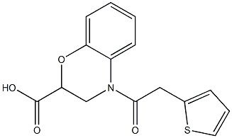 4-[2-(thiophen-2-yl)acetyl]-3,4-dihydro-2H-1,4-benzoxazine-2-carboxylic acid 结构式