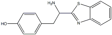 4-[2-amino-2-(1,3-benzothiazol-2-yl)ethyl]phenol,,结构式
