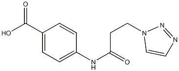 4-[3-(1H-1,2,3-triazol-1-yl)propanamido]benzoic acid 结构式