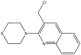 4-[3-(chloromethyl)quinolin-2-yl]thiomorpholine Structure