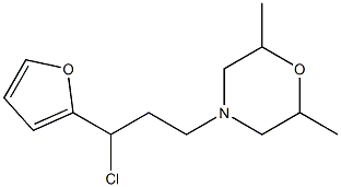 4-[3-chloro-3-(2-furyl)propyl]-2,6-dimethylmorpholine|