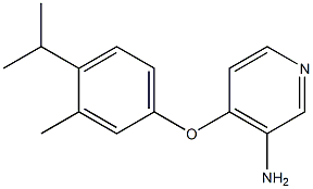 4-[3-methyl-4-(propan-2-yl)phenoxy]pyridin-3-amine,,结构式